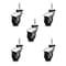 Service Caster 3 Inch Bright Chrome Hooded Neoprene Rubber 3/8 Inch Threaded Stem Casters, 5PK SCC-TS03S310-NPRB-BC-381610-5 - alternate 1